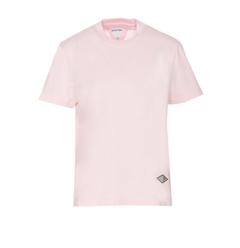 Cotton Jersey T-shirt With Label - Bottega Veneta - Modalova