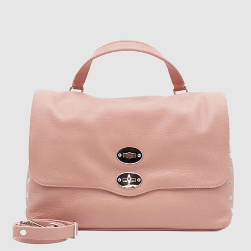 Pink Leather Postina Daily Baby Tote Bag - Zanellato - Modalova