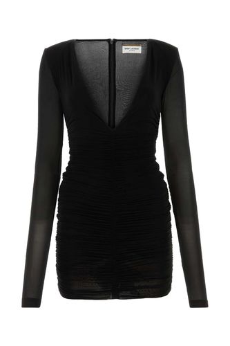 Stretch Cupro Mini Dress - Saint Laurent - Modalova