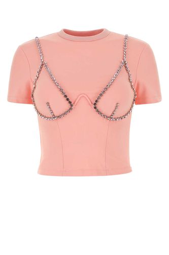 AREA Pink Stretch Jersey T-shirt - AREA - Modalova