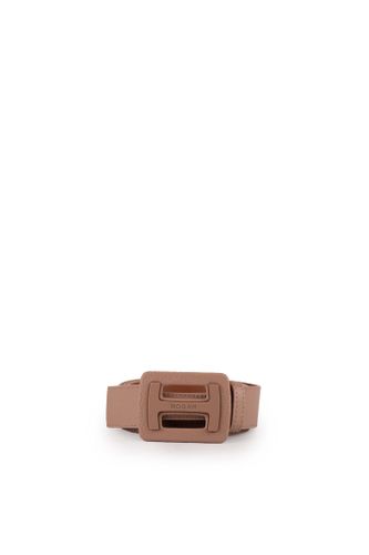 Belt With Logo In Hammered Leather - Hogan - Modalova