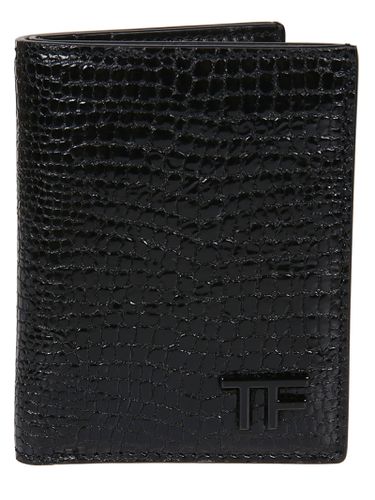 Printed Lizard Folding Credit Card Holder - Tom Ford - Modalova