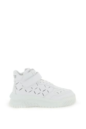 Odissea Leather High-top Sneakers - Versace - Modalova