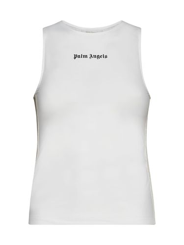 Tank Top With Logo And Side Bands - Palm Angels - Modalova