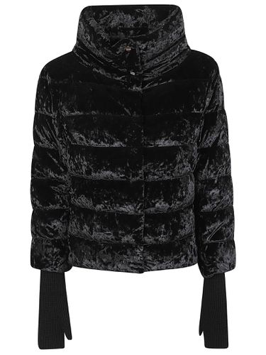 Herno Marble Effect Velvet Cape - Herno - Modalova