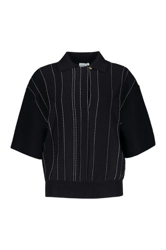 Ferragamo Knitted Wool Polo Shirt - Ferragamo - Modalova