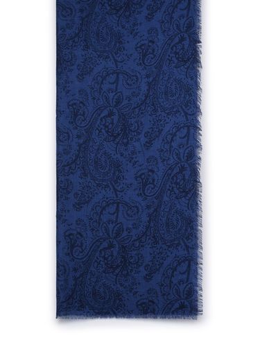 Etro Blue Cashmere And Silk Scarf - Etro - Modalova