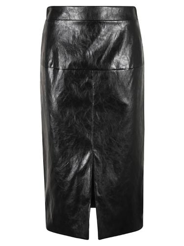 Front Slit Shiny Skirt - Federica Tosi - Modalova