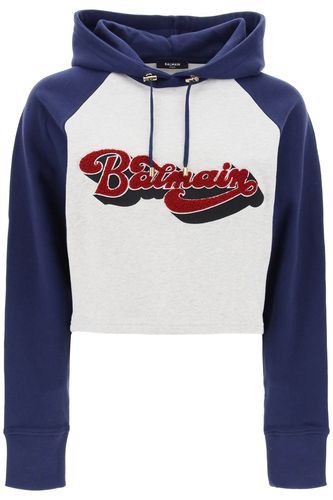 Balmain 70s Cropped Hoodie - Balmain - Modalova