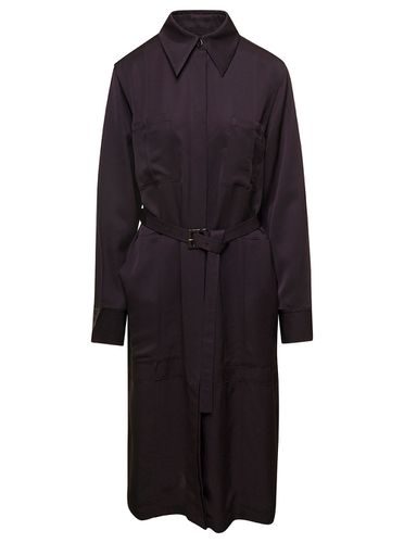 Belted Coat With Classic Collar In Viscose Twill Woman - Jil Sander - Modalova