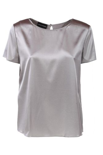 Crewenck Lightweight Satin T-shirt - Giorgio Armani - Modalova