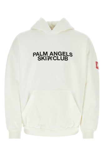 White Cotton Oversize Sweatshirt - Palm Angels - Modalova