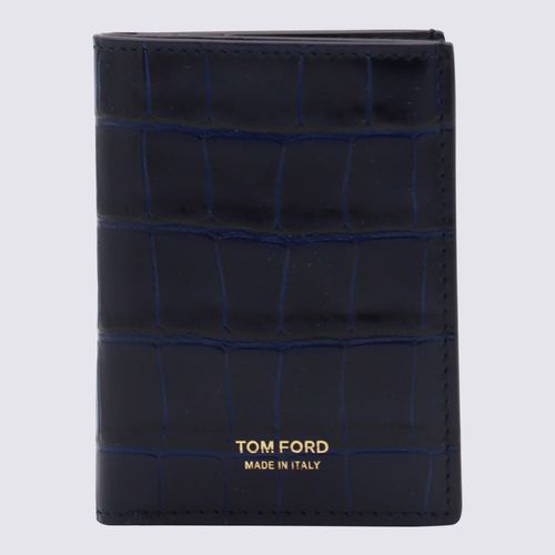 Tom Ford Blue Leather Card Holder - Tom Ford - Modalova