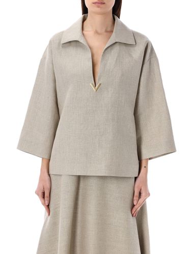 Valentino Garavani Linen Canvas Top - Valentino Garavani - Modalova