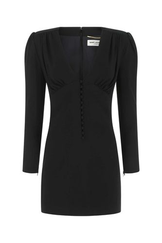 Black Crepe Mini Dress - Saint Laurent - Modalova