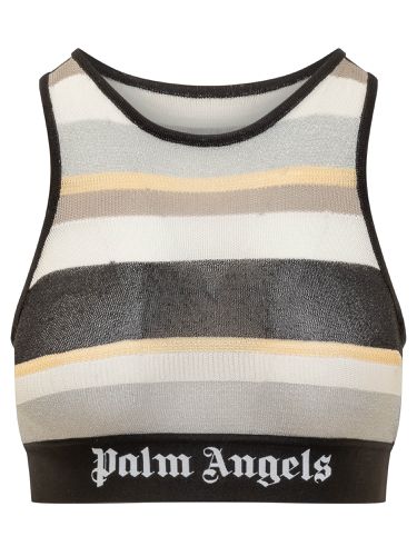 Palm Angels Striped Lurex Knit Top - Palm Angels - Modalova