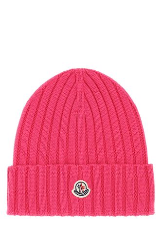 Moncler Fuchsia Wool Beanie Hat - Moncler - Modalova