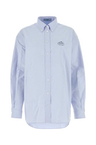 Light Blue Oxford Oversize Shirt - Prada - Modalova
