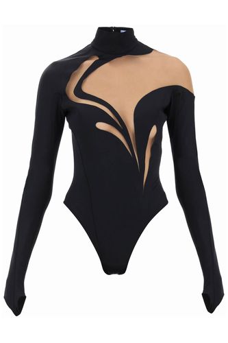 Mugler Long-sleeved Swirly Bodysuit - Mugler - Modalova