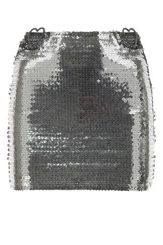 Silver Sequins Mini Skirt - Nensi Dojaka - Modalova