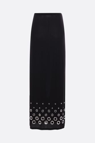 Jersey Long Skirt With Eyelets - Paco Rabanne - Modalova