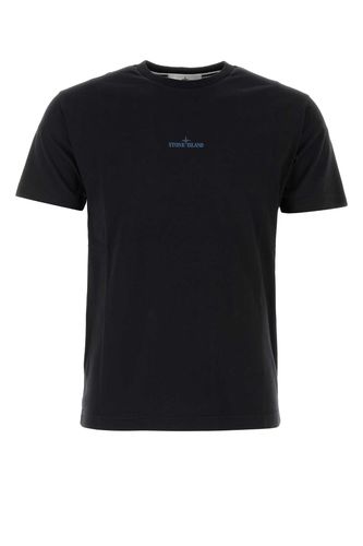 Stone Island Black Cotton T-shirt - Stone Island - Modalova