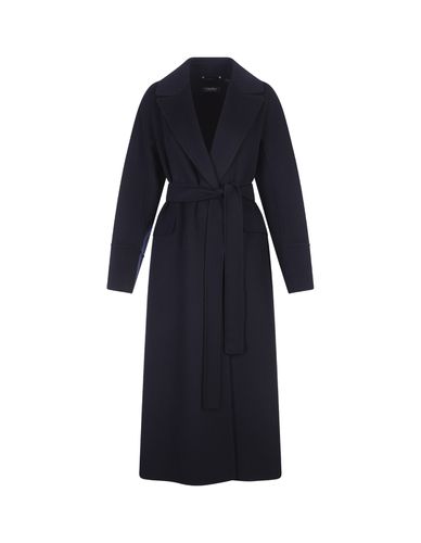 S Max Mara Blue Malika Long Coat - 'S Max Mara - Modalova