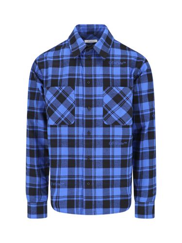 Off-White Checked Flannel Shirt - Off-White - Modalova