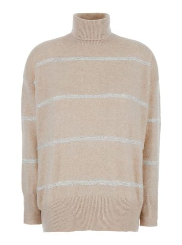 Sweater With All-over Monil Decoration In Cashmere Blend Woman - Brunello Cucinelli - Modalova