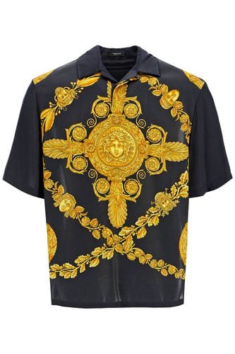Mascher Baroque Satin Polo Shirt - Versace - Modalova