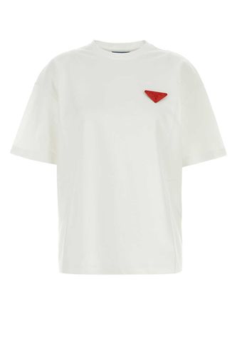 Prada White Jersey Oversize T-shirt - Prada - Modalova