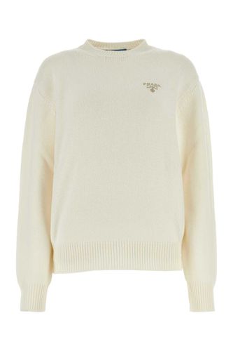 Prada Ivory Cashmere Sweater - Prada - Modalova
