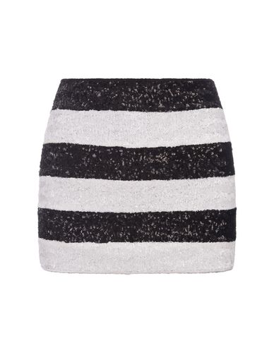 Two-tone Striped Sequined Mini Skirt - Oseree - Modalova