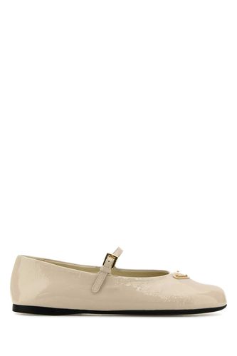 Prada Ivory Leather Ballerinas - Prada - Modalova