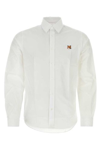 Fox Head Patch Long-sleeved Shirt - Maison Kitsuné - Modalova