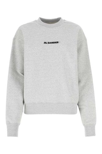 Melange Grey Cotton Oversize Sweatshirt - Jil Sander - Modalova