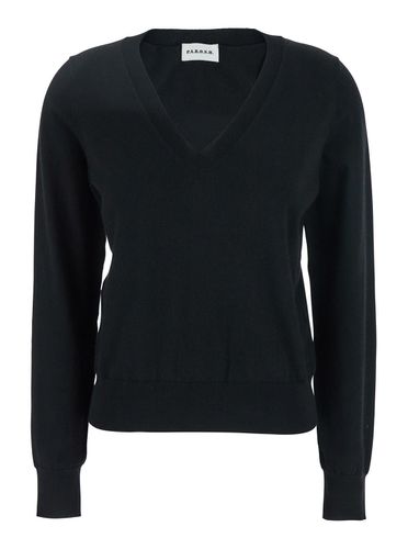 V-neck Sweater In Wool And Cashmere Blend Woman - Parosh - Modalova