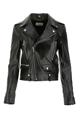 Saint Laurent Black Leather Jacket - Saint Laurent - Modalova