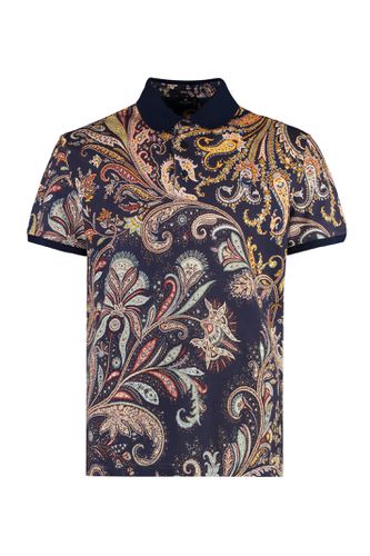 Etro Short Sleeve Cotton Polo Shirt - Etro - Modalova