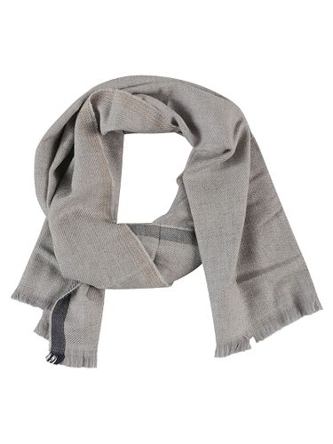 Contrast Trim Frayed Scarf - Brunello Cucinelli - Modalova