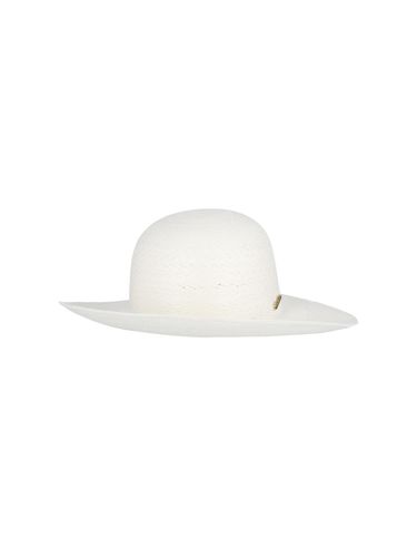 Borsalino Logo Straw Hat - Borsalino - Modalova