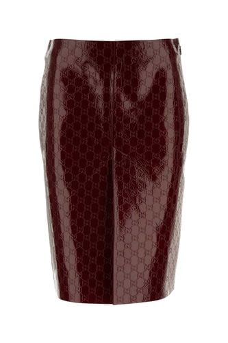 Gucci Tiziano Red Leather Skirt - Gucci - Modalova