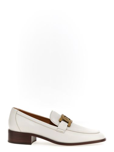 Leather Loafers With Chain Detail - Tod's - Modalova