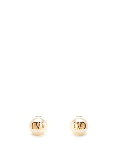 Valentino Garavani v Logo Earrings - Valentino Garavani - Modalova