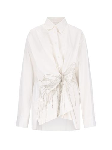 Oversized Shirt With Rhinestones - Dries Van Noten - Modalova