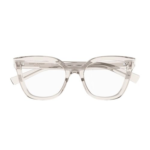 Saint Laurent Sl 748 Linea Corner Angle 004 Beige Trasparent Gloves - Saint Laurent Eyewear - Modalova