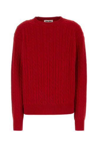 Miu Miu Red Cashmere Sweater - Miu Miu - Modalova
