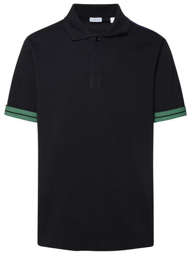 Burberry Black Cotton Polo Shirt - Burberry - Modalova
