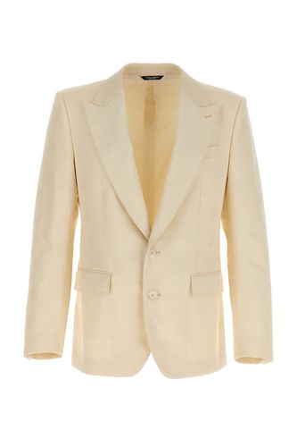 Single-breasted Blazer With Jacquard Logo All-over - Dolce & Gabbana - Modalova