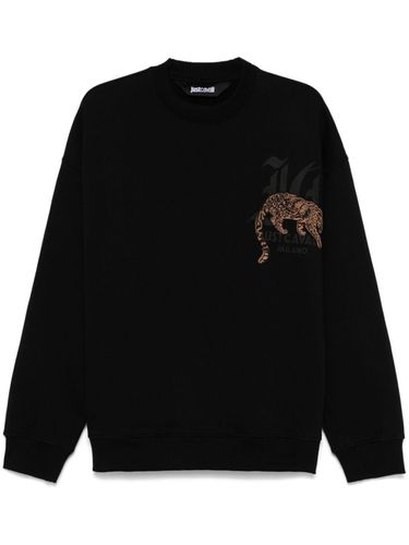 Logo Printed Crewneck Sweatshirt - Just Cavalli - Modalova